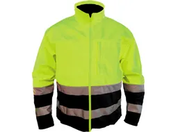 M-Wear 1300 softshell jas Fluo Geel Marine Blauw Maat 3XL