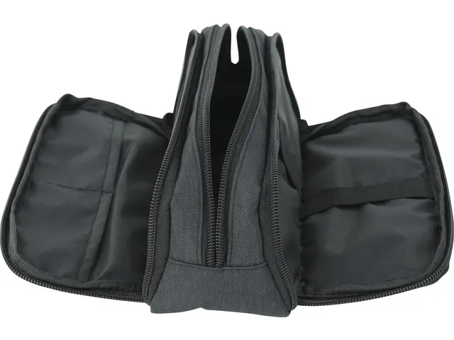 Trousse scolaire EFA Rectangulaire vide 3 compartiments Anthracite