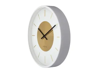 Wandklok NeXtime Retro II 25cm wit/goud metaal - 4
