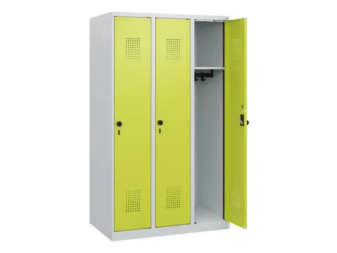 schoollocker,HxBxD 1530x900x500mm,3vak,vak B 300mm,draaigrendel