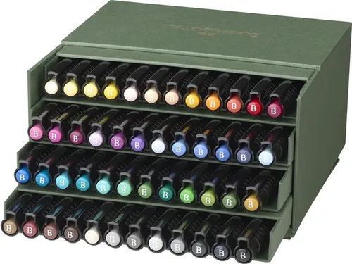 Tekenstift Faber Castell Pitt Artist Pen Brush 48 delig studiobox