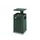 As-papierbak groen met afneembaar afdak breed 80 Liter