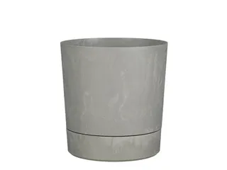 Plantenpot Mica Coco met schotel rond grijs 29.5 x 28 cm - 2