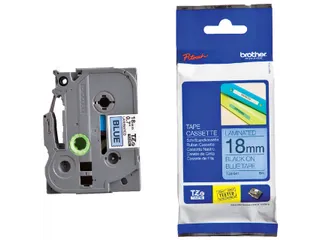 Labeltape Brother P-touch TZe-541 standaard 18mm zwart op blauw - 1