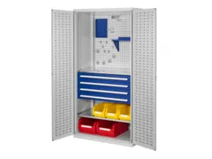 kast met sleufplaat,HxBxD 1950x1000x600mm,2xStalen bodem,RAL5010