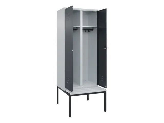 locker voor scheiding van kleding,HxBxD 2120x800x815mm,2vak