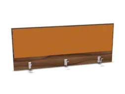 opzetpaneel bureau aanbouw achter NP-tiepolo nut BN3005-geel 1400mm