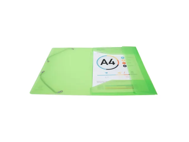 Elastomap met 3 kleppen IDERAMA polypropyleen 5/10de - A4-Anijsgroe