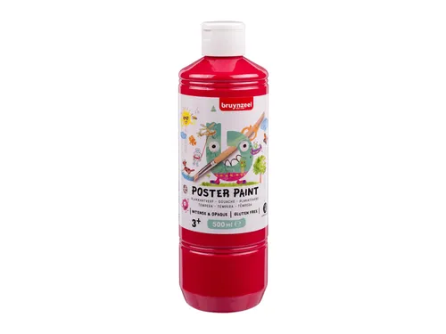 Plakkaatverf Bruynzeel primair rood fles à 500ml