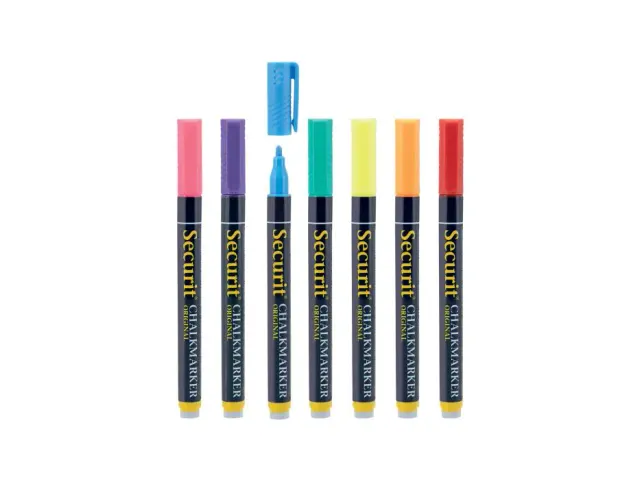 Krijtstift Securit Sma-100 Rond 1-2mm Assorti 7 Stuks