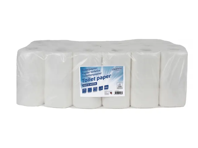 Toiletpapier Cleaninq 2-laags extra wit 200vel 48 rollen