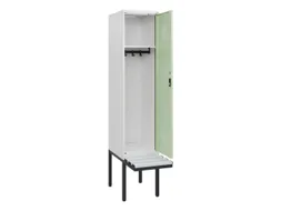 locker met bank,HxBxD 1950x400x815mm,1vak,vak B 400mm,cilinderslot