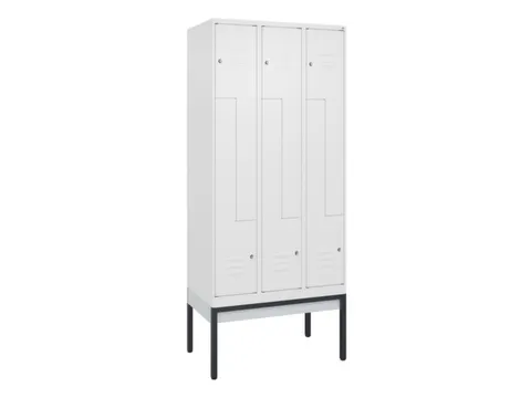 Z-garderobekast,HxBxD 2120x900x500mm,vak B 150/300mm,cil.-slot