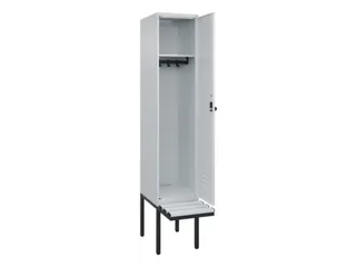 locker met bank,HxBxD 2120x400x815mm,1vak,vak B 400mm,draaigrendel - 2