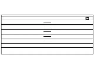 Tekeningenkast 420x1100x765mm 1+2 Laden Din A1 Ral 7035 - 4