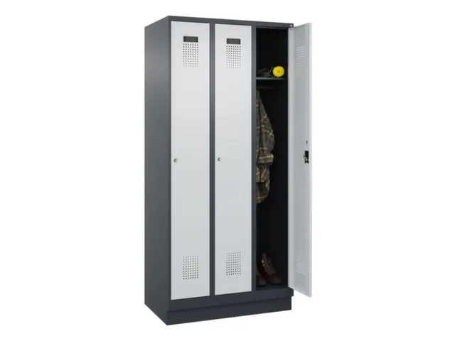 locker,HxBxD 1950x900x500mm,3vak,vak B 300mm,cil.-slot,sokkel