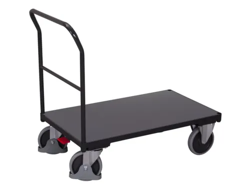 duwbeugelwagen,draagverm. 500kg,laadvl. LxB 1060x700mm,houtplaat