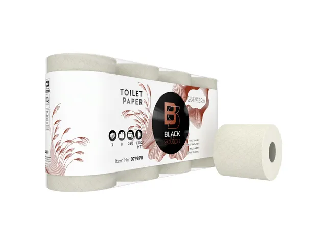 Toiletpapier BlackSatino GreenGrow CT10 3-laags 8 Rol