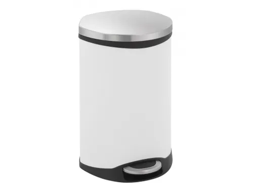 Pedaalemmer Shell Bin 18 Liter Wit Mat RVS
