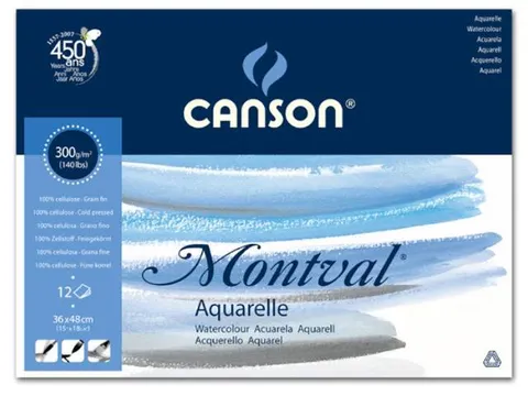 Montval aquarelpapier wit fijne korrel 300 g/m² 36 x 48 cm