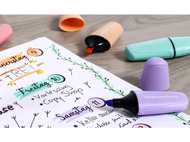 Markeerstift Eberhard Faber mini pastel etui 6st.