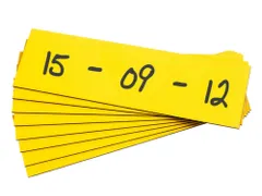 bord,HxB 40x200mm,achterzijde magnetisch,folie,geel
