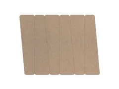 Akoestische PET-vilt trapezium stroken beige 30x120cm 6 stuks