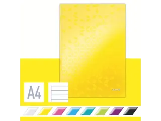 Notitieboek Leitz WOW A4 lijn geel - 4