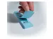 Garderobeblok 50 tickets 20x3 blauw