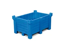 stapelbak,HxLxB 600x800x1000mm,260l,PE,blauw,Wanden gesloten