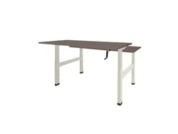 Dextro Slinger Duo zit/sta Bureau 160cm frame Wit blad Logan eik