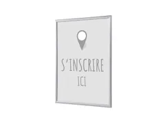 Kliklijst A1 complete set met print "S'incrire ici" Grijs