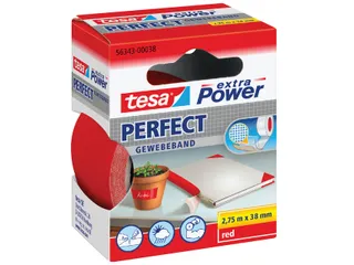 Plakband Tesa textiel 38mmx2.75m rood - 1