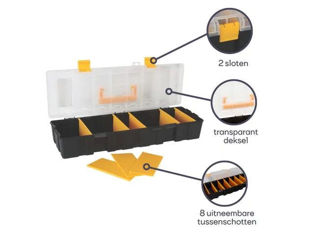Plastic Opbergdoos 460x160x90mm 6 Liter