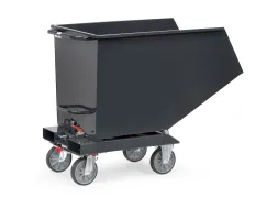 Afvalbakken 4702a Ral7016 750kg 450 liter Aftapkraan