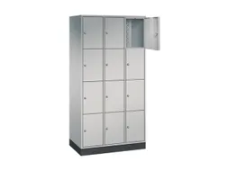 lockerkast,HxBxD 1950x920x500mm,3x4vakken,cil.-slot,sokkel