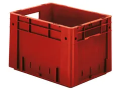 Euronorm Stapelkrat 270x400x300mm 23.3l Gesloten Rood