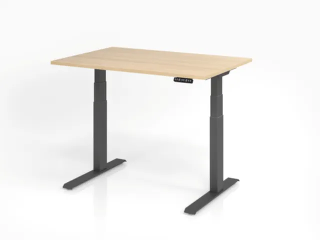 Av. régl. él. hauteur bureau assis/debout,HxlxP 640-1290x1200x800mm