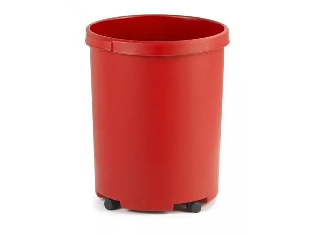 Ronde Papierbak 50 Liter Rood