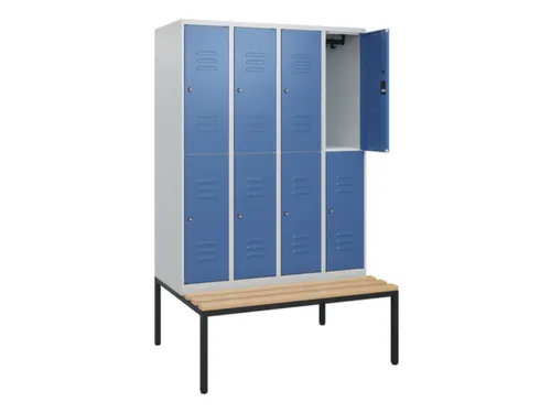 Dubbeldekse dekenkist,HxBxD 1950x1200x815mm,4x2vak.,vak B 300mm