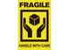 Waarschuwingsetiket fragile/handle with care 50,8mmx76,2mm 200st
