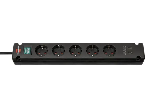 Stekkerdoos Brennenstuhl Bremounta 5 voudig inclusief 2 USB C 3 meter