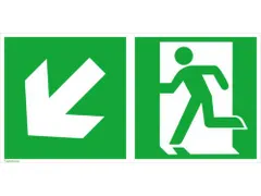 Borden Voor Vluchtroutesignalering,Nooduitgang Links