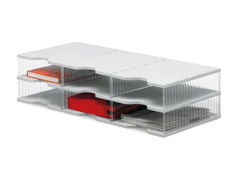 postsorteerbox,6vakken,m. antislipvoeten,Tafelopstelling