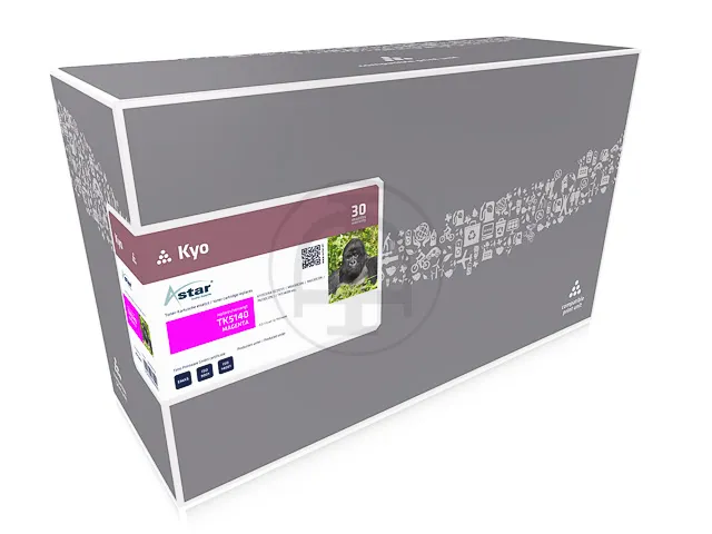 AS12603 Astar Kyocera TK5140 Ecosys toner magenta rebuilt 5000pag chip