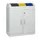 Afvalverzamelstation 3x45 Liter Romp Ral 7035 Ral 1003/ral5010/ral7016