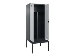 PBM-locker met bank,HxBxD 2120x800x815mm,2vak,vak B 400mm