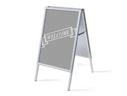 Stoepbord A1 complete set met print "WELCOME" Grijs