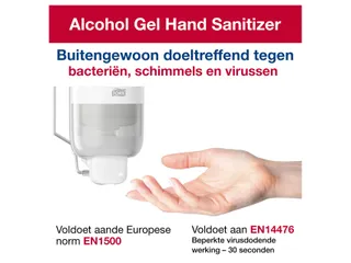 Alcohol gel Tork S1 voor handdesinfectie ongeparfumeerd 1000ml 420103 - 11