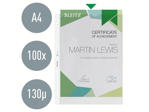 Showtas Leitz 4720 A4 4-gaats 0.13mm PP mat